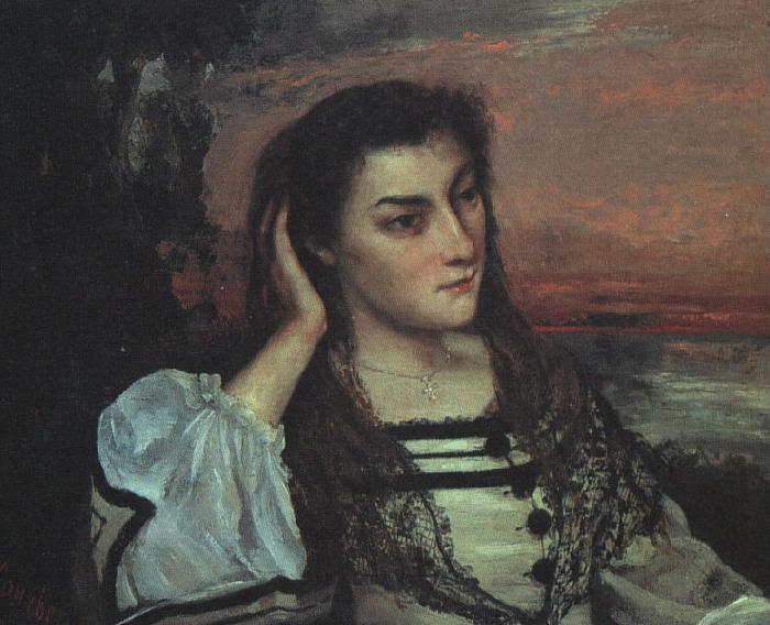 Gustave Courbet Portrait of Gabrielle Borreau oil painting image